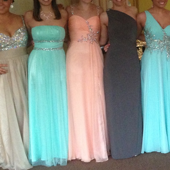 MacDuggal Peach/Pink Prom Dress - Picture 10 of 11